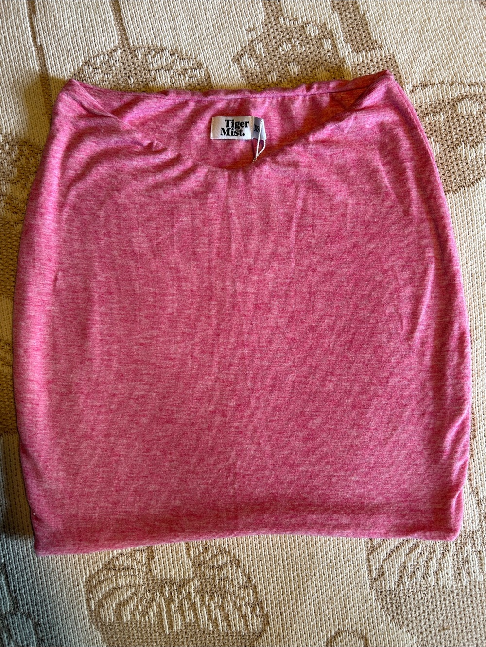 Tiger Mist Heather Pink Mini Pencil Skirt